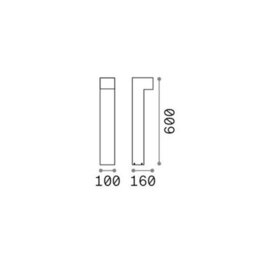 Ideal Lux Luminosa Sirio 60Cm Outdoor Bollard Coffee 1X Led 1100Lm 3000K Ip65 - thumbnail 2