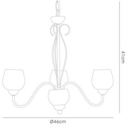 Luminosa Lighting Luminosa Klara Pendant 3 Light G9 Antique Brass - thumbnail 3