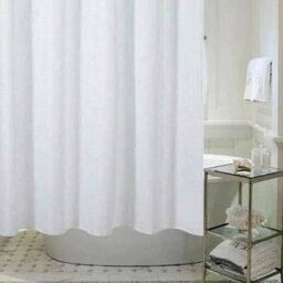Grey Waterproof Extra Long Fabric Shower Curtain 180 X 200Cm - thumbnail 2