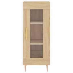 Berkfield Highboard Sonoma Oak 34.5X34X180 Cm Engineered Wood - thumbnail 8