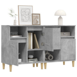 Berkfield Sideboards 2 Pcs Concrete Grey 60X35X70 Cm Engineered Wood - thumbnail 4