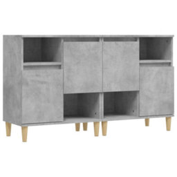 Berkfield Sideboards 2 Pcs Concrete Grey 60X35X70 Cm Engineered Wood - thumbnail 2