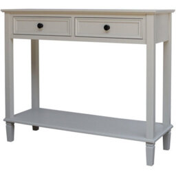 Wyld Haus Rochemaure White 2-Drawer Console Table With Bottom Shelf Matt Finish - thumbnail 5
