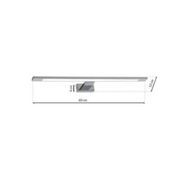Milagro Shine Chrome Led 12W Wall Lamp Stylish Polished Chrome Light With Ip44 Rating Perfect For Mounting Above A Bathroom Mirror - thumbnail 7