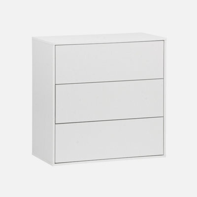 Sweeek - Chest Of Drawers 3 Drawers White 70X35X70 Cm - Kompo - image 1