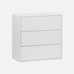 Sweeek - Chest Of Drawers 3 Drawers White 70X35X70 Cm - Kompo - thumbnail 1