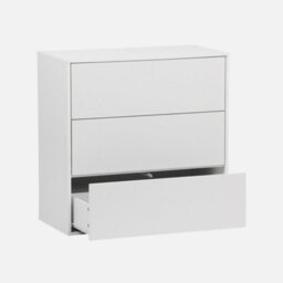 Sweeek - Chest Of Drawers 3 Drawers White 70X35X70 Cm - Kompo - thumbnail 2