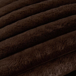 Ohs 2 X Faux Fur Thick Rib Cushion Covers - Chocolate - thumbnail 6