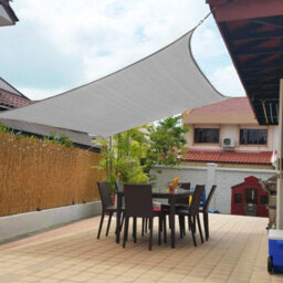 Introll Premium Int 185Gsm 600Gram Sun Shade Sail - Water Proof - Grey - 5X5 Square - thumbnail 2