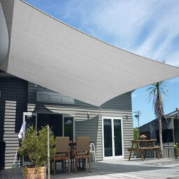 Introll Premium Int 185Gsm 600Gram Sun Shade Sail - Water Proof - Grey - 5X5 Square - thumbnail 3