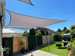 Introll Premium Int 185Gsm 600Gram Sun Shade Sail - Water Proof - Grey - 5X5 Square - thumbnail 1
