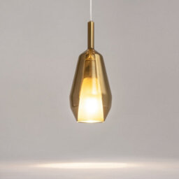 Luminosa Lighting Luminosa Duality Modern 16Cm Dome Pendant Ceiling Light Black 1Xe27 Gold Shade - thumbnail 4