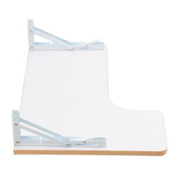 White Wall Mounted Drop Leaf Table Fold Down Laptop Writing Desk Folding Storage Shelf - thumbnail 2