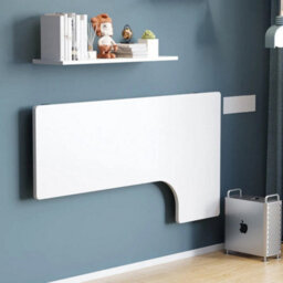 White Wall Mounted Drop Leaf Table Fold Down Laptop Writing Desk Folding Storage Shelf - thumbnail 1
