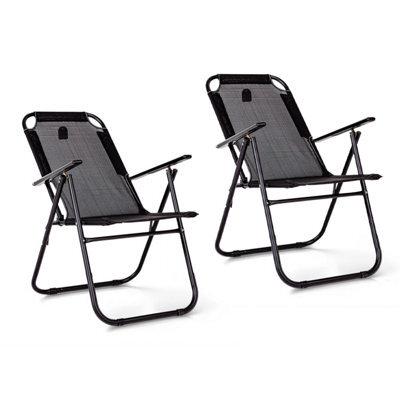 Royalford Folding Camping Chairs For Portable Folding Garden Chairs For Outdoors, Pack Of 2 - image 1
