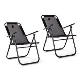 Royalford Folding Camping Chairs For Portable Folding Garden Chairs For Outdoors, Pack Of 2 - thumbnail 1
