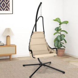 Costway Hanging Swing Chair W/ Heavy-Duty Metal Stand Hammock W/ Extra Large Padded Seat - thumbnail 3