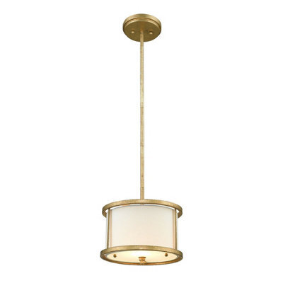Stylish Distressed Gold 1 Bulb Ceiling Pendant Light For Modern Interiors