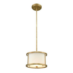 Stylish Distressed Gold 1 Bulb Ceiling Pendant Light For Modern Interiors