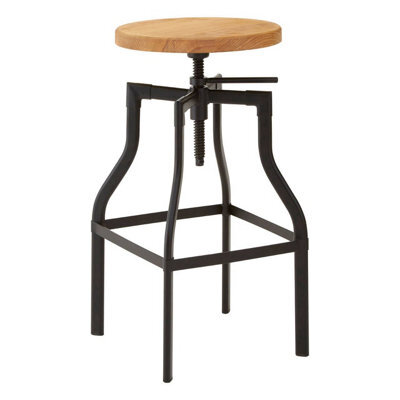 Orsina Durable Ash Seat Bar Stool, Stylish Ash Wood Kitchen Bar Stool, Versatile Bar Stool, Height Adjustable Stool - image 1