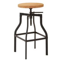 Orsina Durable Ash Seat Bar Stool, Stylish Ash Wood Kitchen Bar Stool, Versatile Bar Stool, Height Adjustable Stool - thumbnail 1