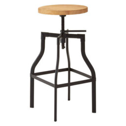 Orsina Durable Ash Seat Bar Stool, Stylish Ash Wood Kitchen Bar Stool, Versatile Bar Stool, Height Adjustable Stool - thumbnail 2