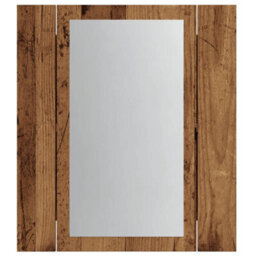 Berkfield Led Bathroom Mirror Cabinet Old Wood 40X12X45 Cm Engineered Wood - thumbnail 7