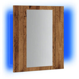 Berkfield Led Bathroom Mirror Cabinet Old Wood 40X12X45 Cm Engineered Wood - thumbnail 3