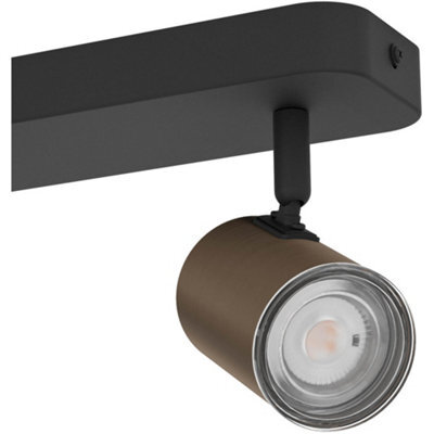 Loops Stylish Bronze And Black Led Bathroom Ceiling Spotlight For Modern Homes - image 1