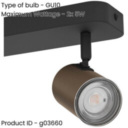 Loops Stylish Bronze And Black Led Bathroom Ceiling Spotlight For Modern Homes - thumbnail 2