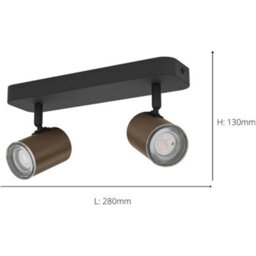 Loops Stylish Bronze And Black Led Bathroom Ceiling Spotlight For Modern Homes - thumbnail 4
