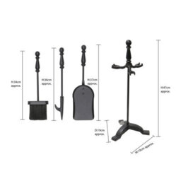 Jvl Colchester Contemporary Fireside 3 Piece Companion Set - thumbnail 9