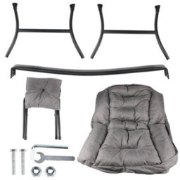 Grey Fabric Lazy Chair With Footstool,lounge Chair,armchair,single Sofa,soft Recliner - thumbnail 3