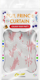 Netagon Shimmer Tinsel Curtain Party Event Backdrop Christmas Snow Design 3M X 1M Red - thumbnail 2