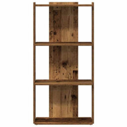 Berkfield Bookcase 3-Tier Old Wood 60X30X120 Cm Engineered Wood - thumbnail 4