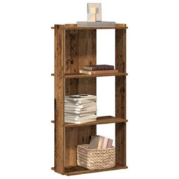 Berkfield Bookcase 3-Tier Old Wood 60X30X120 Cm Engineered Wood