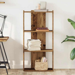 Berkfield Bookcase 3-Tier Old Wood 60X30X120 Cm Engineered Wood - thumbnail 3
