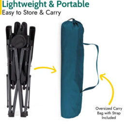 Trail Outdoor Leisure Teal Cardinal Folding Reclining Camping Chair With Cup Holder - thumbnail 6