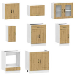 Berkfield 8 Piece Kitchen Cabinet Set Kalmar Artisan Oak Engineered Wood - thumbnail 4