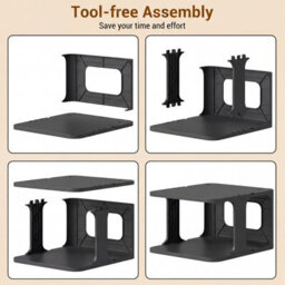 Costway 6-Tier Stackable Shoe Rack  Plastic Entryway Shoe Storage Shelf-Black - thumbnail 7