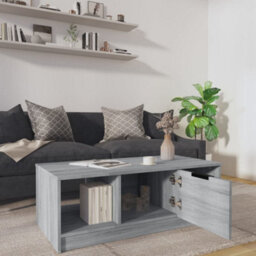 Berkfield Stylish Coffee Table Grey Sonoma 102X50X36 Cm Engineered Wood - thumbnail 7