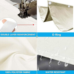 Beige 100X500 Shade Sail Retractable With Eyelets - thumbnail 3