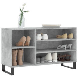 Berkfield Shoe Cabinet Concrete Grey 102X36X60 Cm Engineered Wood - thumbnail 3
