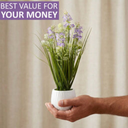 Crystals 50Cm Modern Faux Artificial Lavender Plants In Pot Silk Flowers Purple - thumbnail 2