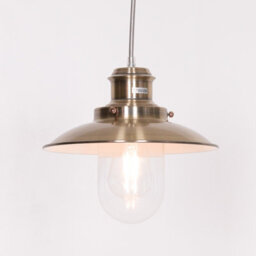 Contemporary Hanging Fisherman Lantern Style Pendant Brushed Brass Finish Ceiling Light - thumbnail 1