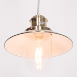 Contemporary Hanging Fisherman Lantern Style Pendant Brushed Brass Finish Ceiling Light - thumbnail 2