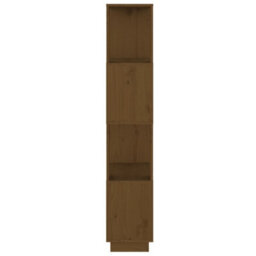 Berkfield Book Cabinet/room Divider Honey Brown 51X25X132 Cm Solid Wood Pine - thumbnail 6