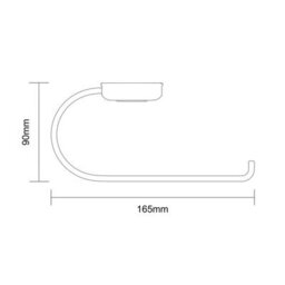Showerdrape Suctionloc Chrome Steel Suction Wall Mounted Toilet Roll Holder - thumbnail 7