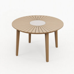 Royalcraft Roma 120Cm Round Sunray Table With Terrazzo Insert And 4 Roma Dining Chairs - thumbnail 7