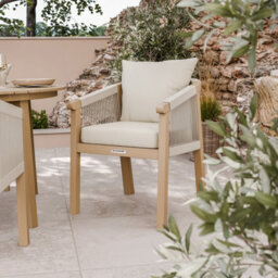 Royalcraft Roma 120Cm Round Sunray Table With Terrazzo Insert And 4 Roma Dining Chairs - thumbnail 4